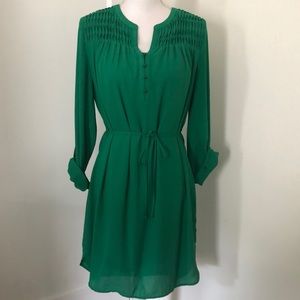 The Limited Green Long Sleeve Shirt Dress Size MP